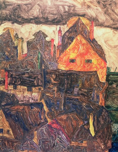 Krumau sur la Moldau, 1912 - Egon Schiele